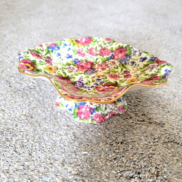 VTG Royal Winton Grimwades Summertime Stemmed Candy Dish Cottagecore England - Picture 1 of 10